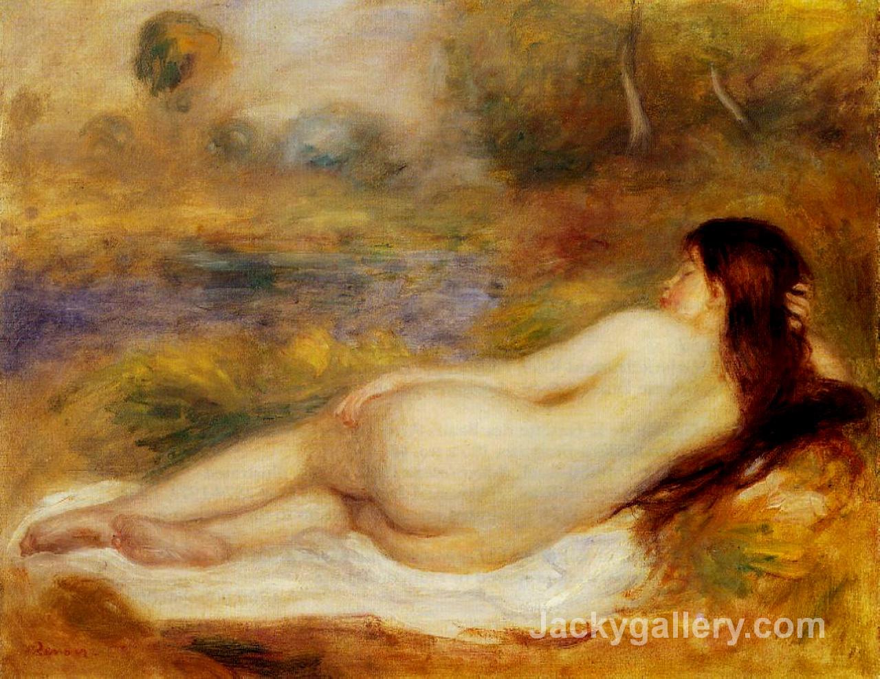 Nude Reclining on the Grass by Pierre Auguste Renoir paintings reproduction